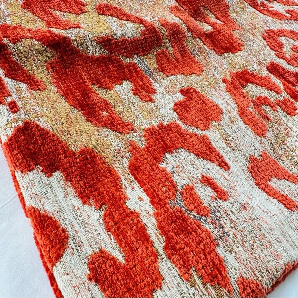 NEWPORT HOME Rust Red Burnt Orange Tan Textured Pillow Case Sham 18